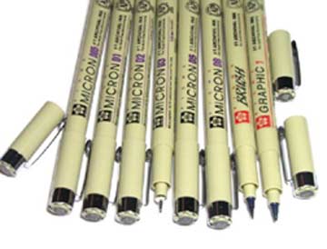 Sakura Pigma Micron Black and Gold Edition Drawing Pen Set of 6